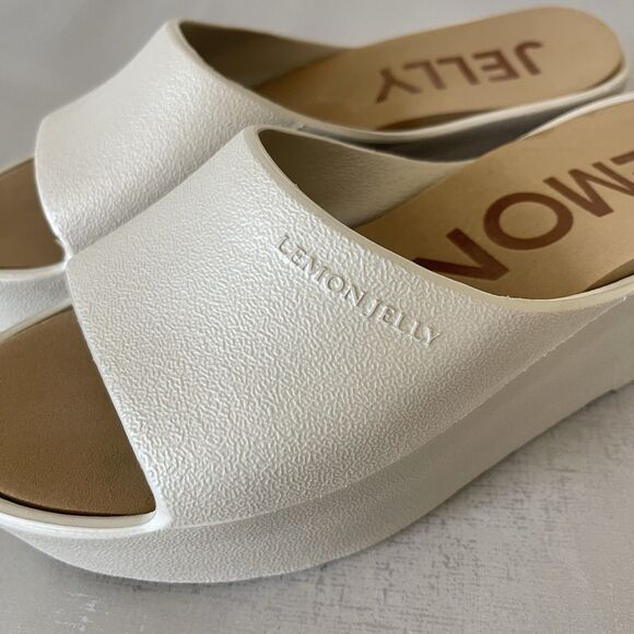 Lemon Jelly Womens Sunny Platform Sandals Slides Beige US 7.5 / EU 38 - Picture 2 of 12